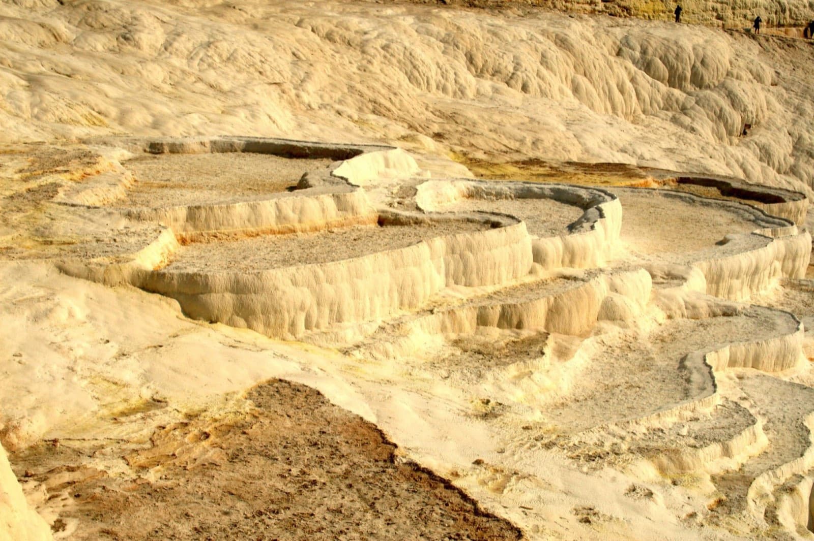 White travertine thermal terraces of Pamukkale